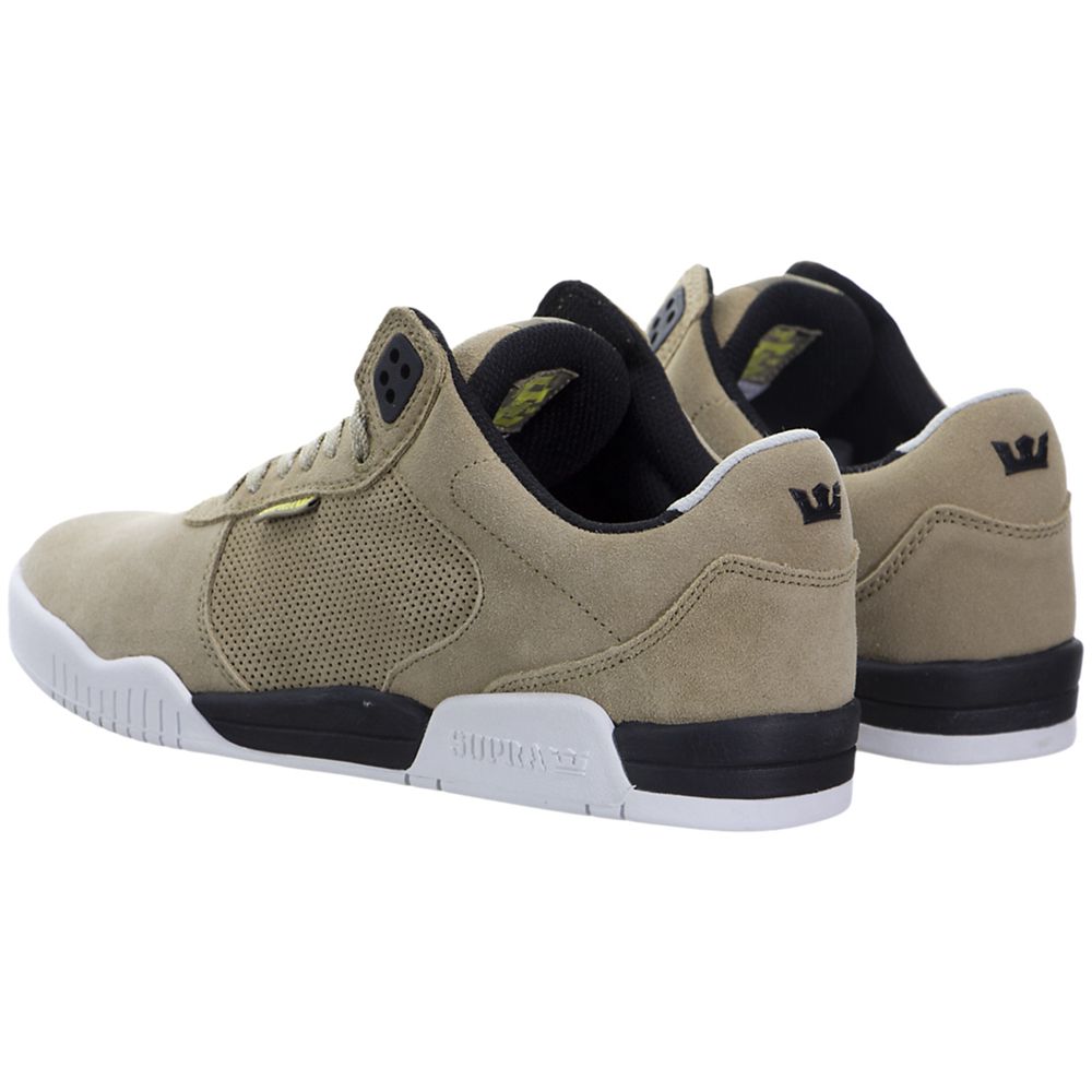 Baskets Basses Supra Ellington Kaki Khaki/Black-White Homme | ZNO-67611134